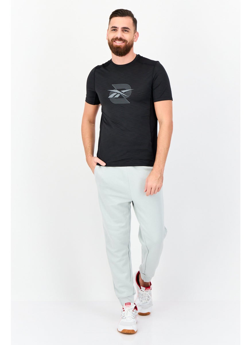 Reebok Men Sportswear Fit Short Sleeves Training T-Shirt, Black  - Image 3