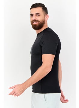 Reebok Men Sportswear Fit Short Sleeves Training T-Shirt, Black  - Image 2