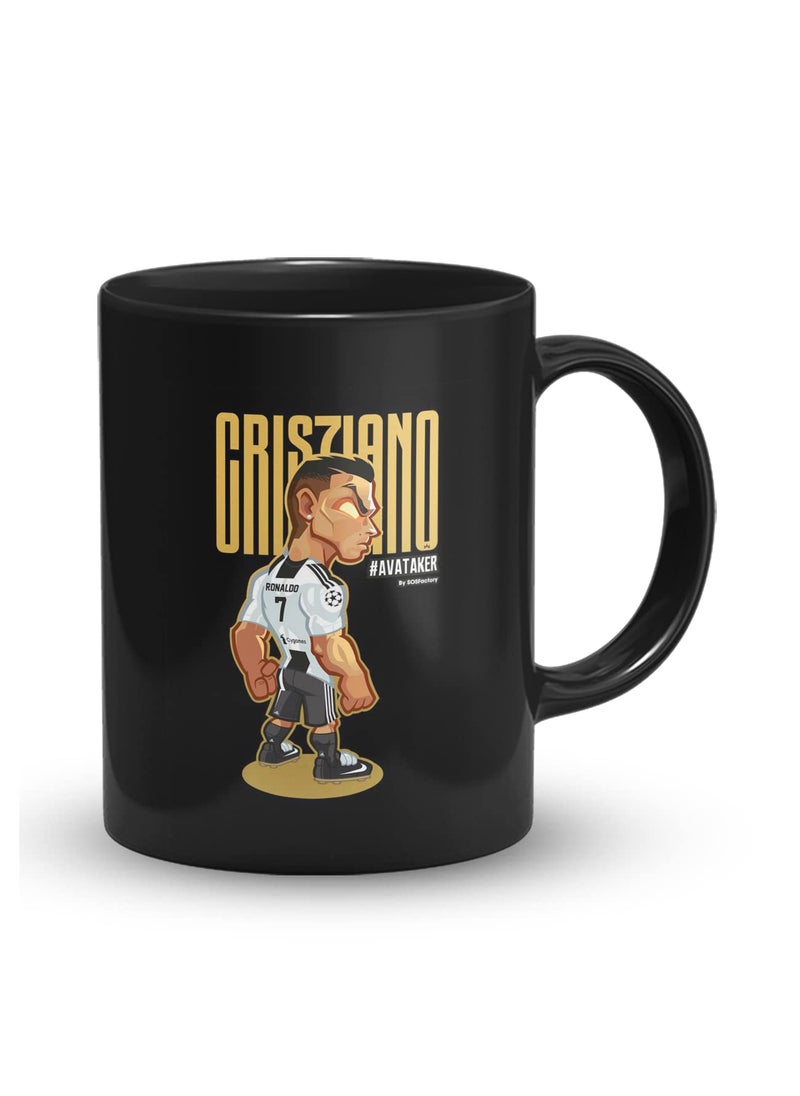 LIGHTNIING HAMMERZ LIGHTNIING HAMMERZ Ronaldo Printed Coffee Mug Football Print Coffee Mugs 330ml Microwave Dishwasher Safe  - Image 1