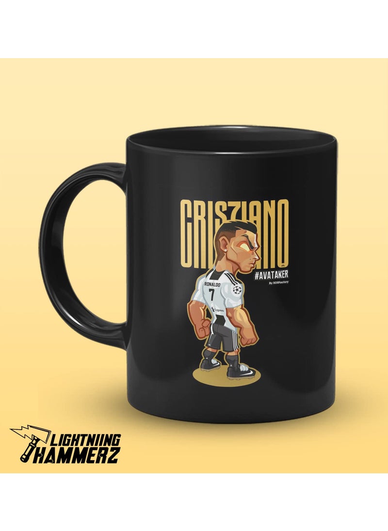 LIGHTNIING HAMMERZ LIGHTNIING HAMMERZ Ronaldo Printed Coffee Mug Football Print Coffee Mugs 330ml Microwave Dishwasher Safe  - Image 4