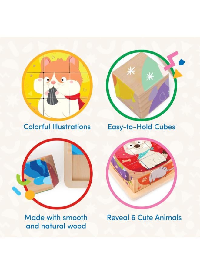 BATTAT 6-in-1 Puzzle Cubes: Pets - Image 3