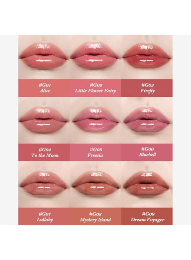 Flower Knows Midsummer Fairytales Lip Gloss-Glowy Moisturizing Coating Lip Lacquer-Hydrating Tinted Lip Oil for Girls & Women-Vegan & Cruelty Free - 0.17Fl Oz (G03 Firefly, 5 ml) - Image 3