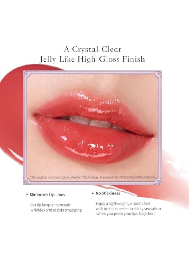 Flower Knows Midsummer Fairytales Lip Gloss-Glowy Moisturizing Coating Lip Lacquer-Hydrating Tinted Lip Oil for Girls & Women-Vegan & Cruelty Free - 0.17Fl Oz (G03 Firefly, 5 ml) - Image 5