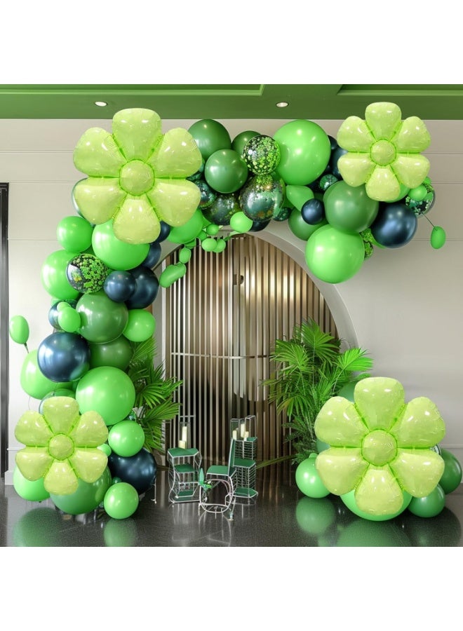 TOY GARDEN Green Flower Foil Balloon 52 x 41 cm Pack of 1 Large Floral Shaped Party Balloon for Birthday, Baby Shower, Wedding, Anniversary Decorations, Air or Helium Fill - Image 4