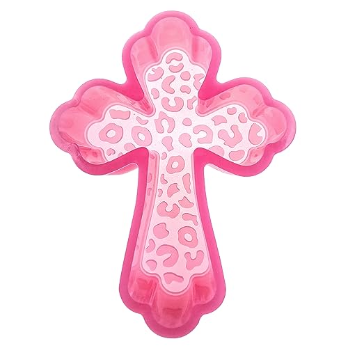 MUBYOK (300 Design Optional) MUBYOK M351 Leopard Cross Silicone Freshie Mold for Baking Aroma Beads Car Freshie Supplies - Image 1