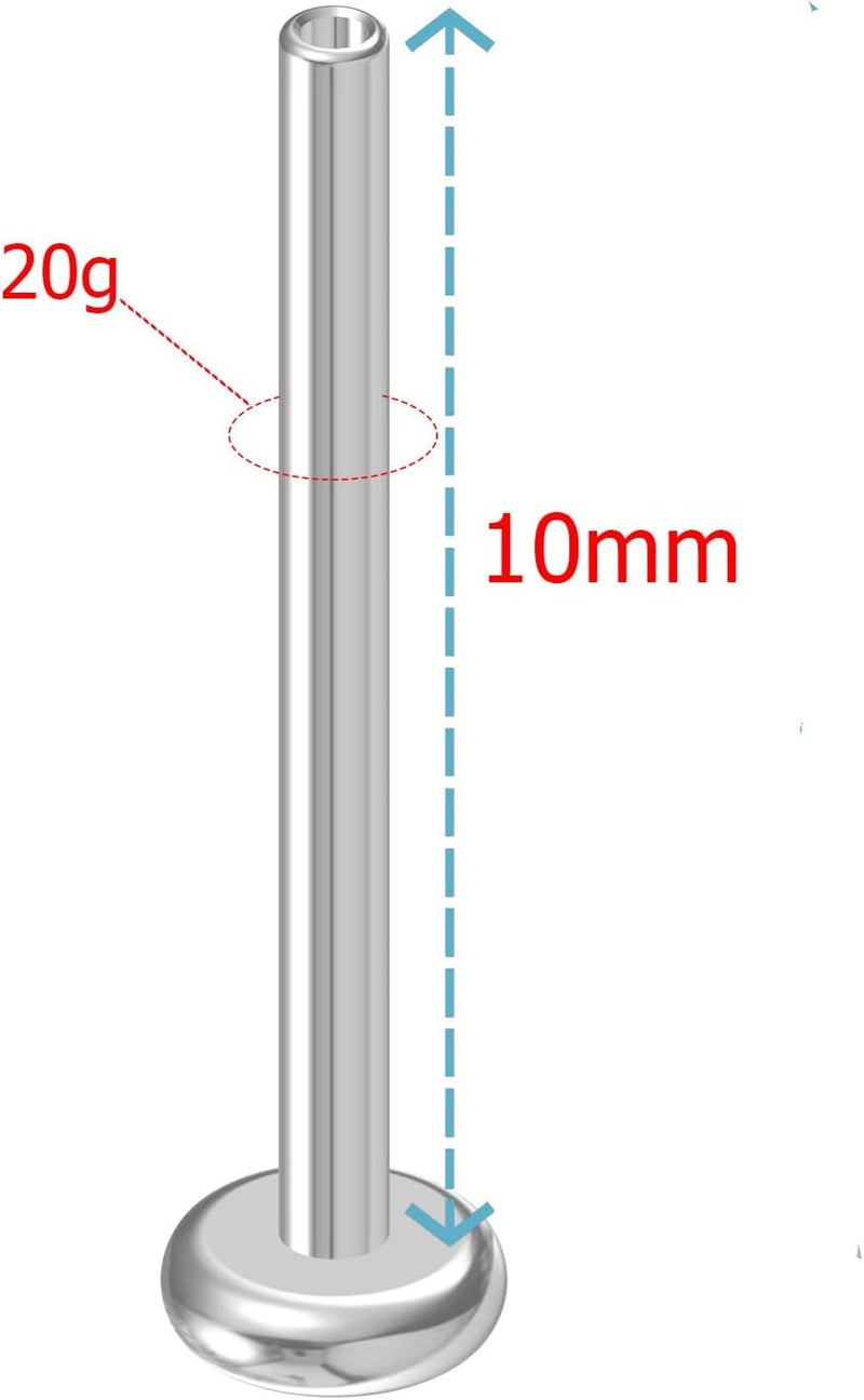 NewkeepsR 20g/18g/16g G23 Titanium Press Fit Threadless Push Pop in Labret Lip Monroe Tragus Earring Stud Piercing - Image 1
