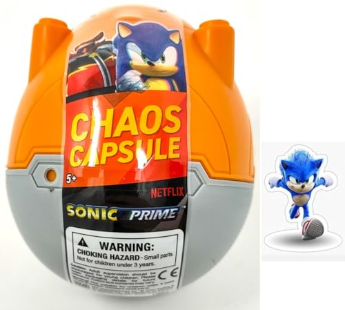 Sonic Prime Paradox Chaos Capsule, 1 Blind Capsule per Order, Bonus Sticker Bundle - Image 1
