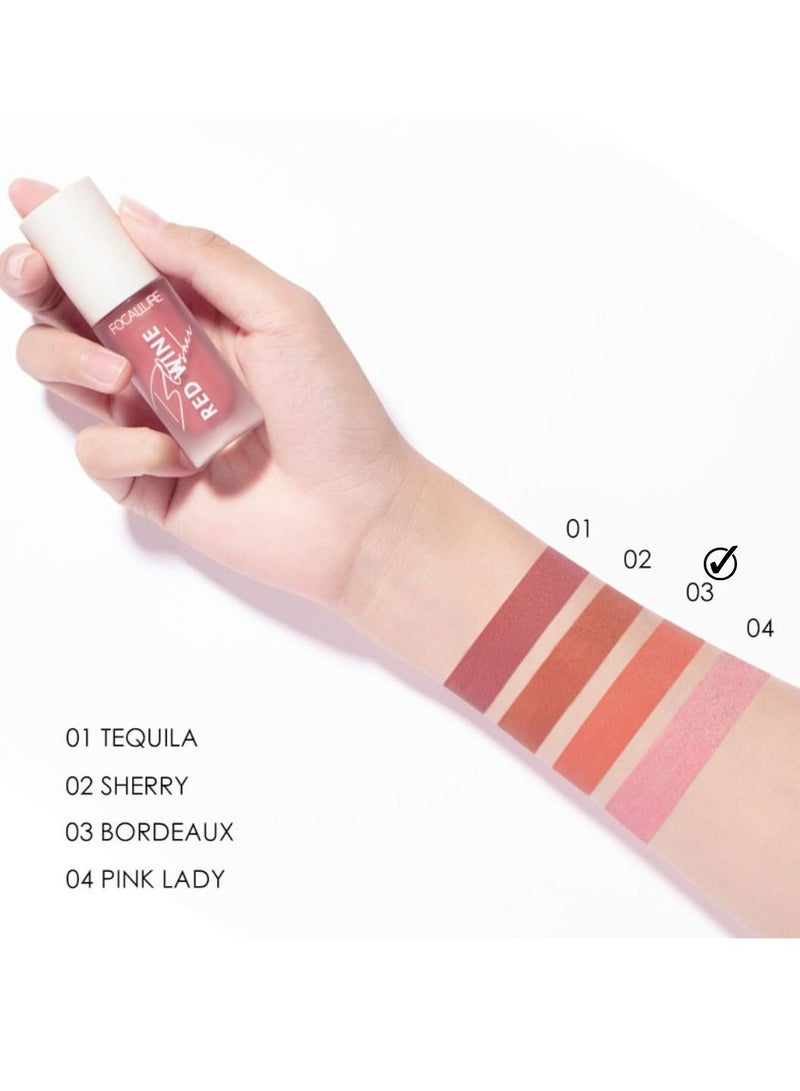 FOCALLURE Hangover Red Wine Blusher Long Lasting -#3 Bordeaux - Image 2