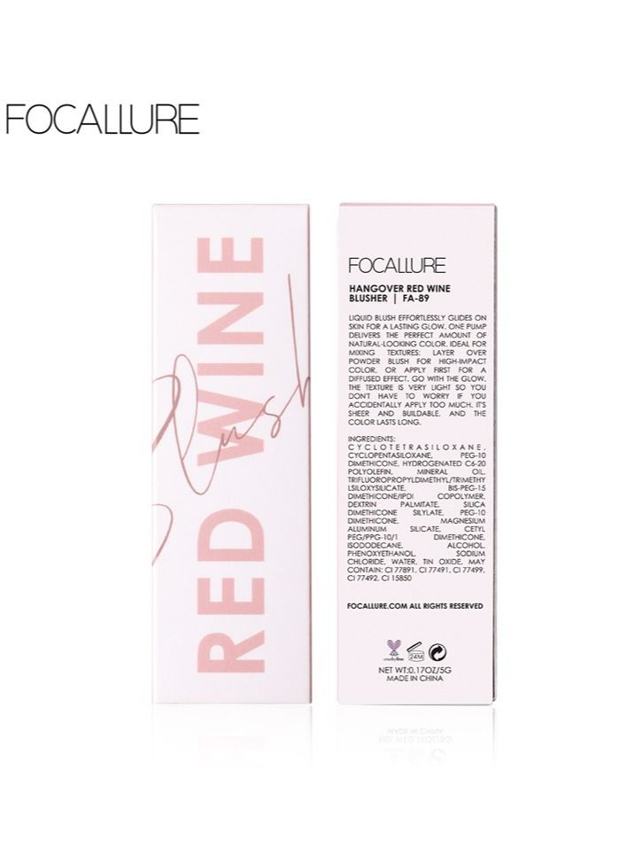 FOCALLURE Hangover Red Wine Blusher Long Lasting -#3 Bordeaux - Image 5