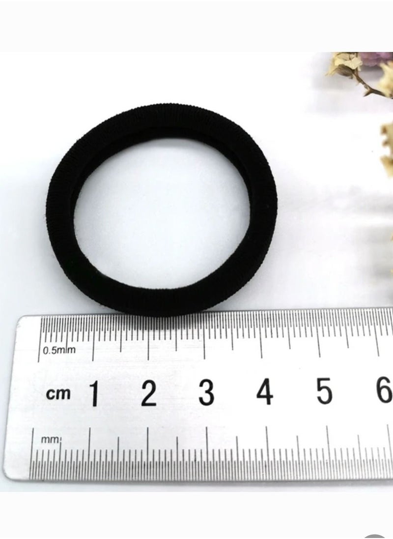GoodBuy Girly black elastic hair bobbles 4-5 cm diameter ties, 25 pieces  - Image 2