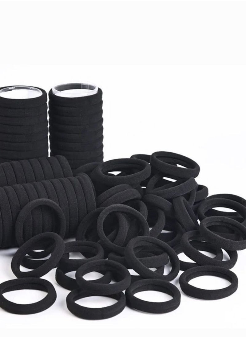GoodBuy Girly black elastic hair bobbles 4-5 cm diameter ties, 25 pieces  - Image 1