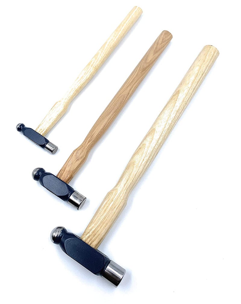 Ceznek BallPein Hammer Pack of 3 3060110 Grams for Jewellery Making Watchmaking Beading Carpentry Leather Crafting Metal WorkshopModel MakingGoldsmithSilversmithHobby Craft DIY - Image 2