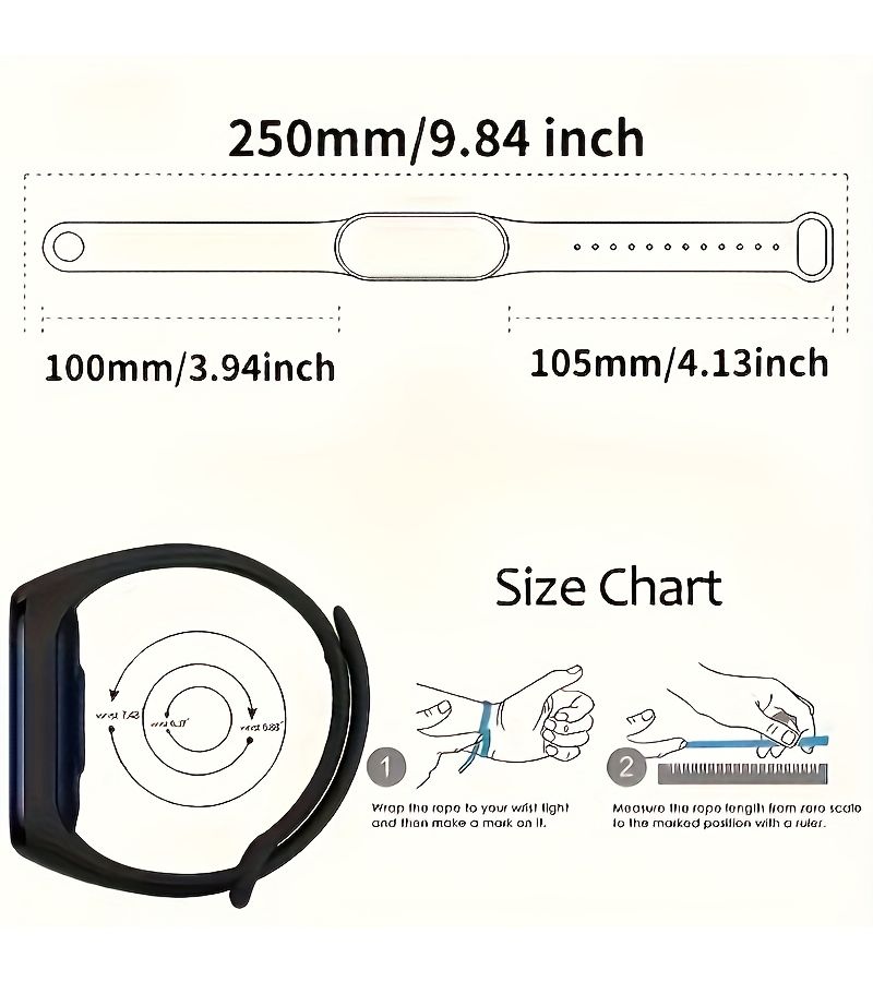 5pcs Replacement Strap For Miband 8 9 10 Soft Wristband Compatible With Fitness Ecosystem - Image 4