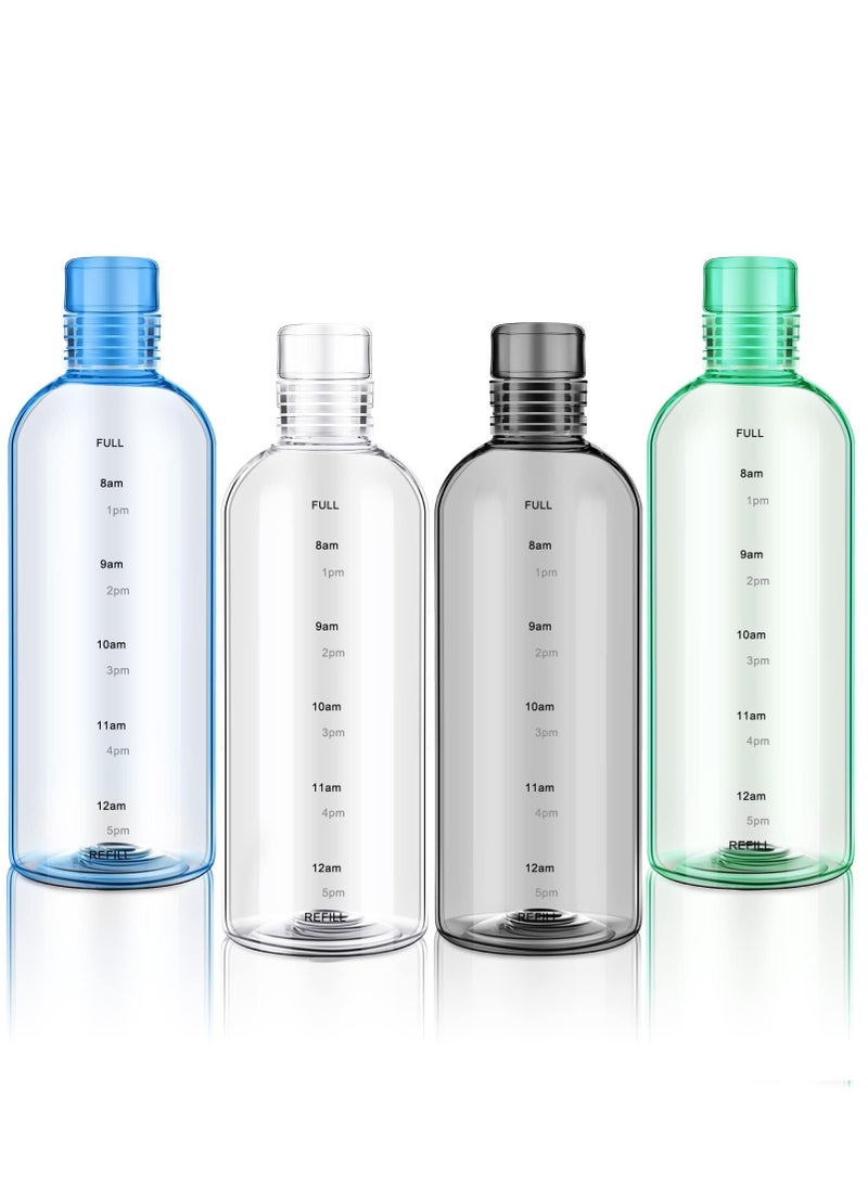 1 Piece Leak Proof Time Marker Design Acrylic Water Bottle - Multicolour - Image 4