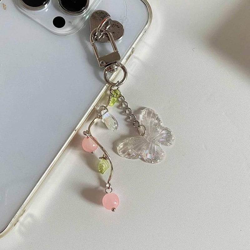 Strawberry Metal Keychain Acrylic Charm Pendant Bag Accessory For Women Girls - Image 3