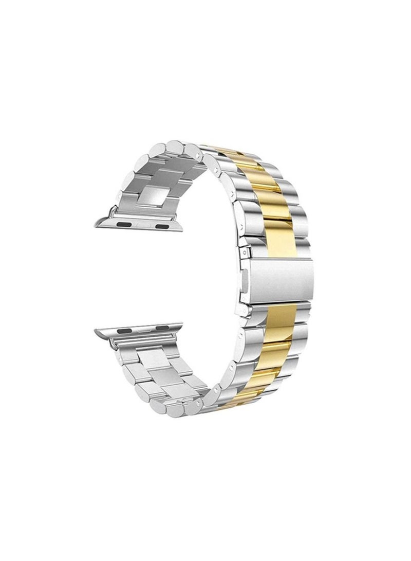 Metal Bands Compatible with Apple Watch Band 45mm, Stainless Steel Magnetic Absorption Strap, Wristband for iWatch Band for Apple Watch Series 7/ - Image 2