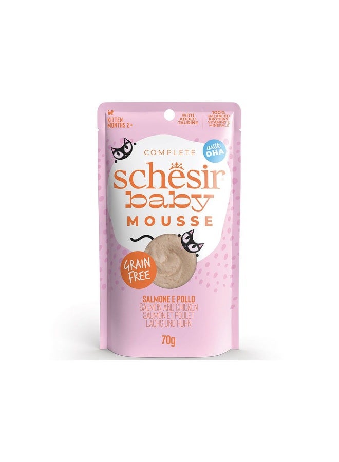Schesir New Baby Mousse Kitten Salmon-Chicken 70g Pouch