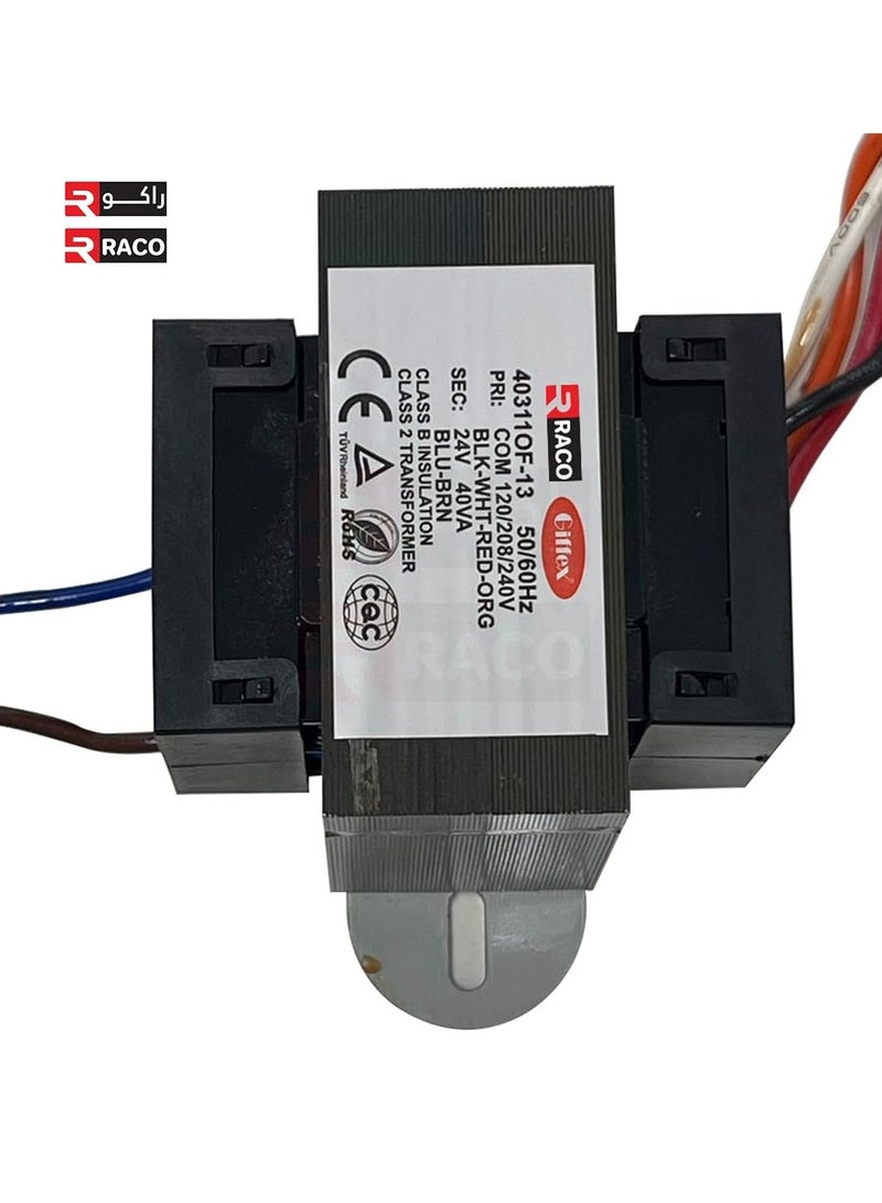 RACO Giffex Control Transformer 40VA, Primary 120, 208, 240V Secondary 24V with Foot Mount - Image 2