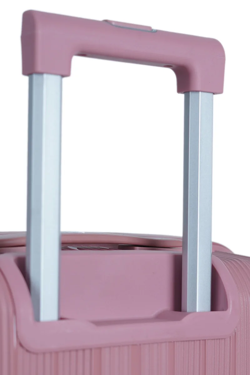 MNUK Viajero Stra Ordinario 24inch Luggage| Polypropylene (PP) Hardside Luggage Trolley|Double 360° 4 Wheeler| Medium-24inch| Rose Gold