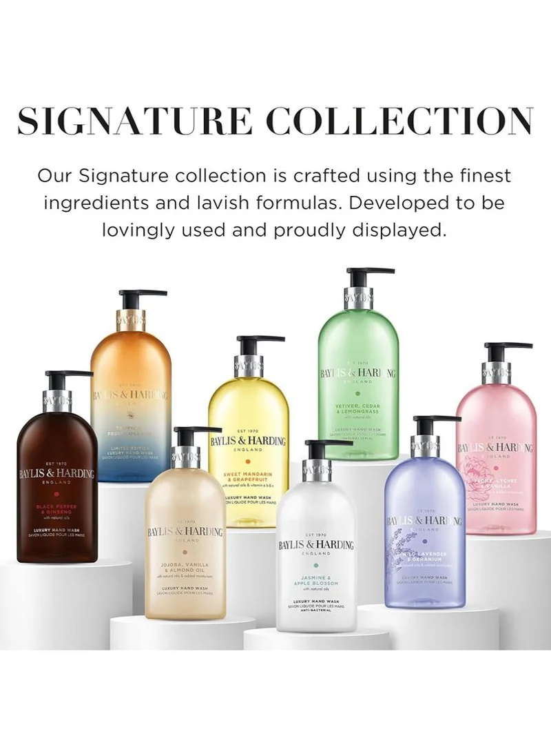 Baylis & Harding  Wild Lavender & Geranium Hand Wash, 500ml (Pack of 2) | Relaxing & Aromatic Hand Soap | Gentle Cleansing Formula | Vegan & Cruelty-Free | Soothing Floral Fragrance  | Best Price UAE