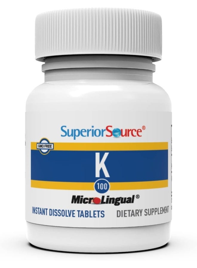 Superior Source أقراص فيتامين ك 100 ميكروغرام تذوب بسرعة للبالغين - Image 3