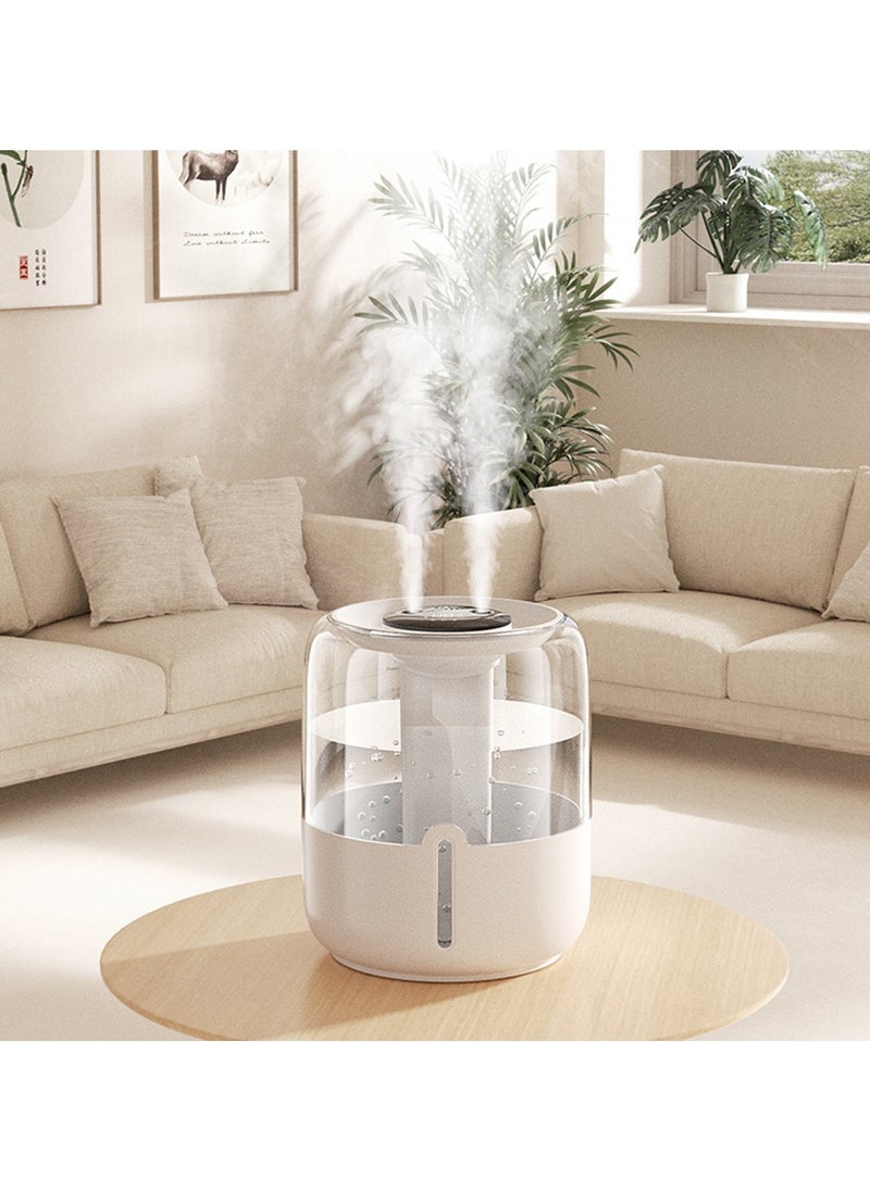 Yakiter - 6.8L Air Humidifier Adjustable Mist 360° Dual Nozzle Cool Mist Humidifier for Home, Bedroom，2 Nozzles and 3 adjustment modes, night light function, lasting 20 hours, Quiet （White） - Image 1