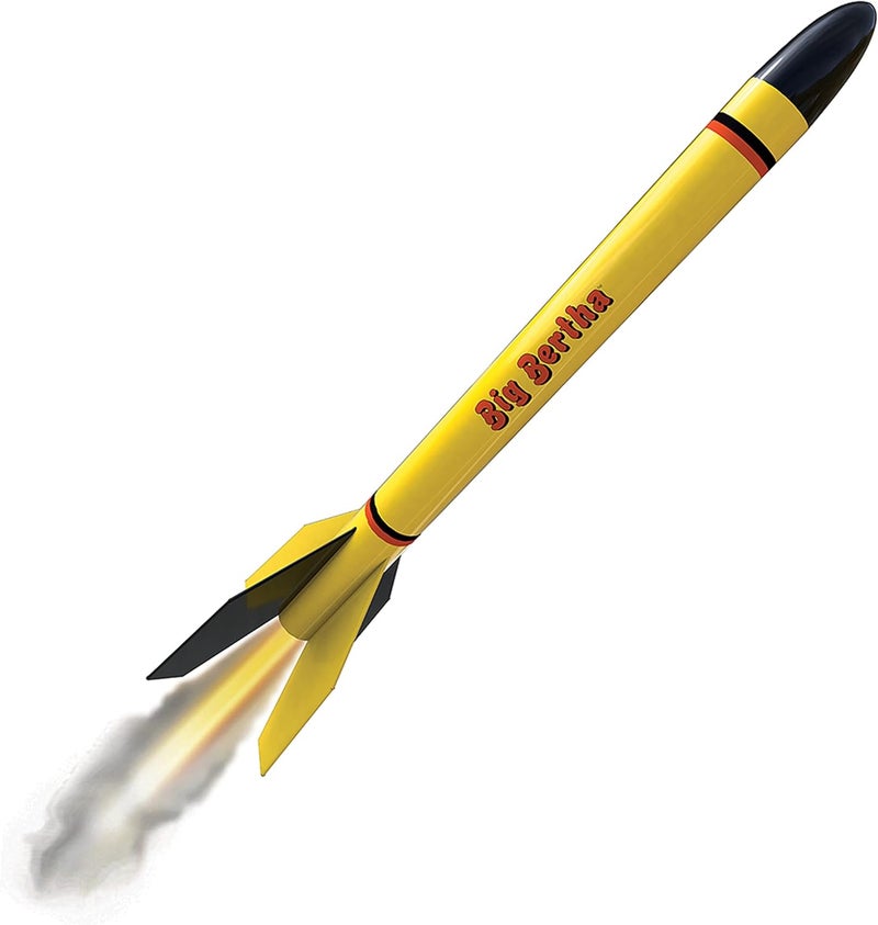 Estes Big Bertha Model Rocket Kit - Classic Yellow Design with Parachute Recovery - Image 2