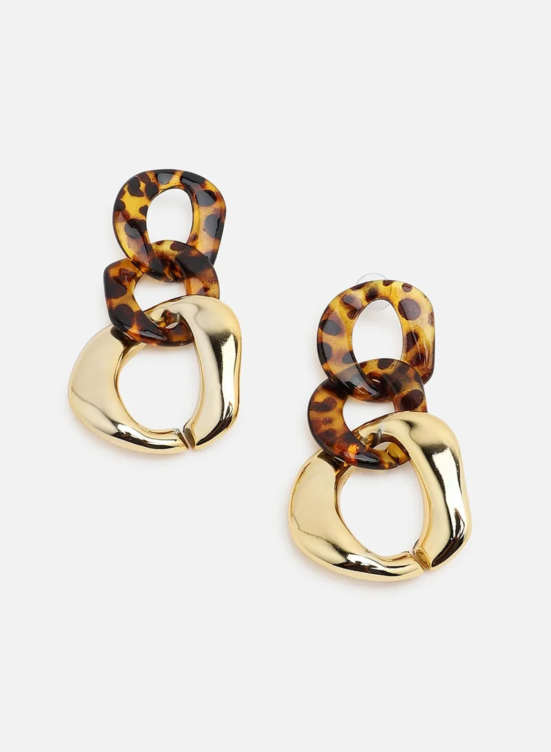 سوهي حلق مصمم للحفلات مطلي بالذهب