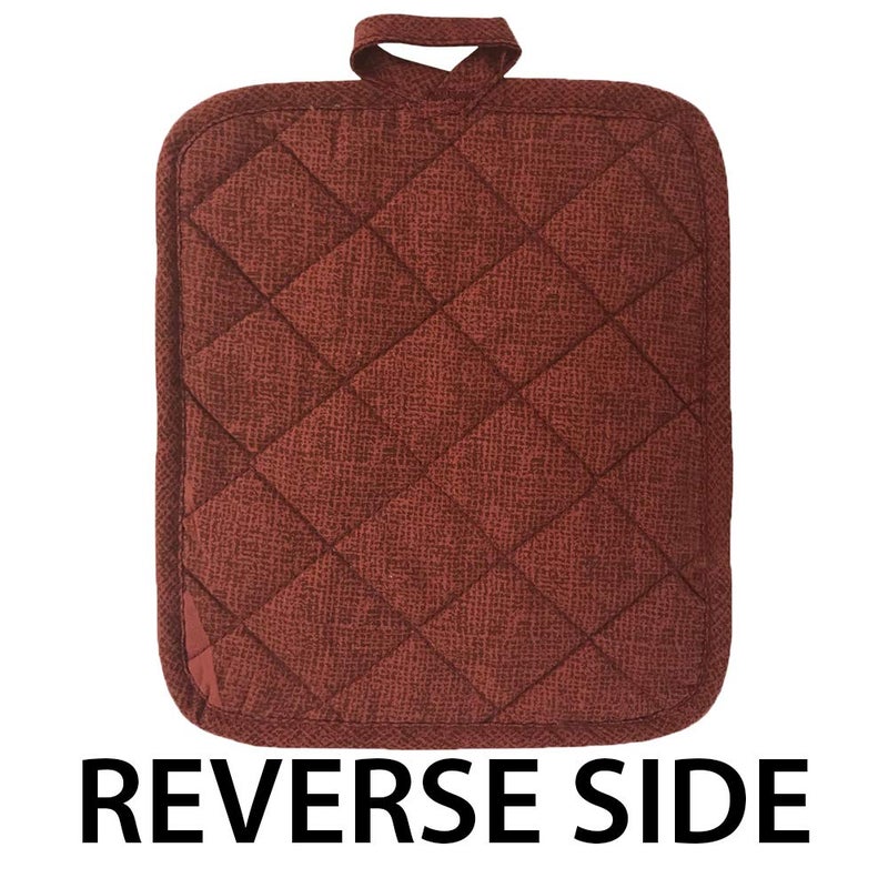 Lobyn Value Packs Kitchen Towel 5 Piece Linen Set 2 Towels 2 Pot Holders 1 Oven Mitt (Cabernet) - Image 3