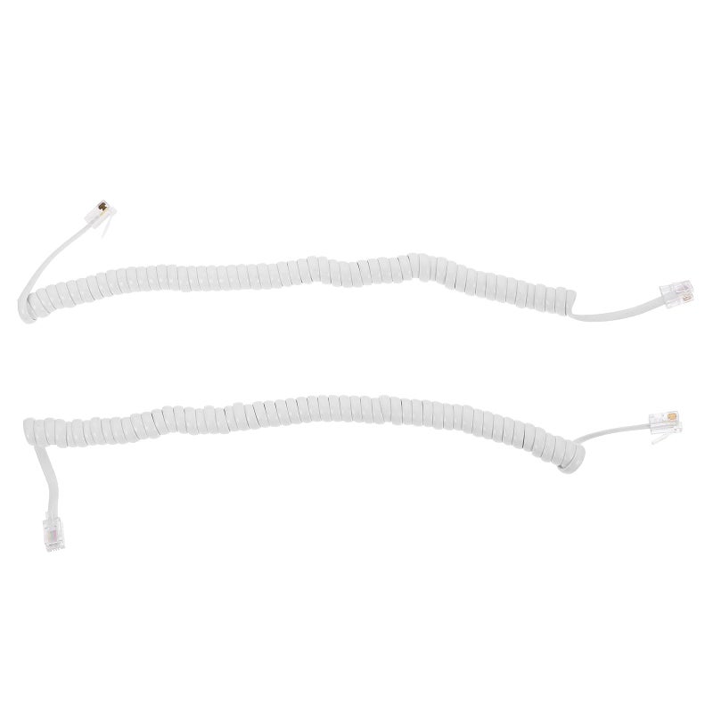 Coiled Telephone Receiver Cord 2 Pack Elastic Durable Replacement for Home Office Landline Phones - Image 2
