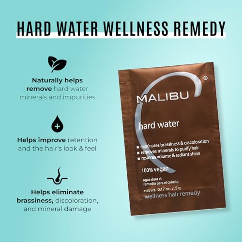 Malibu C Hard Water Wellness Hair Remedy - Removes Hard Water Deposits & Impurities + Restores Volume and Radiant Shine with Vitamin C Complex (1 Packet) - Image 2