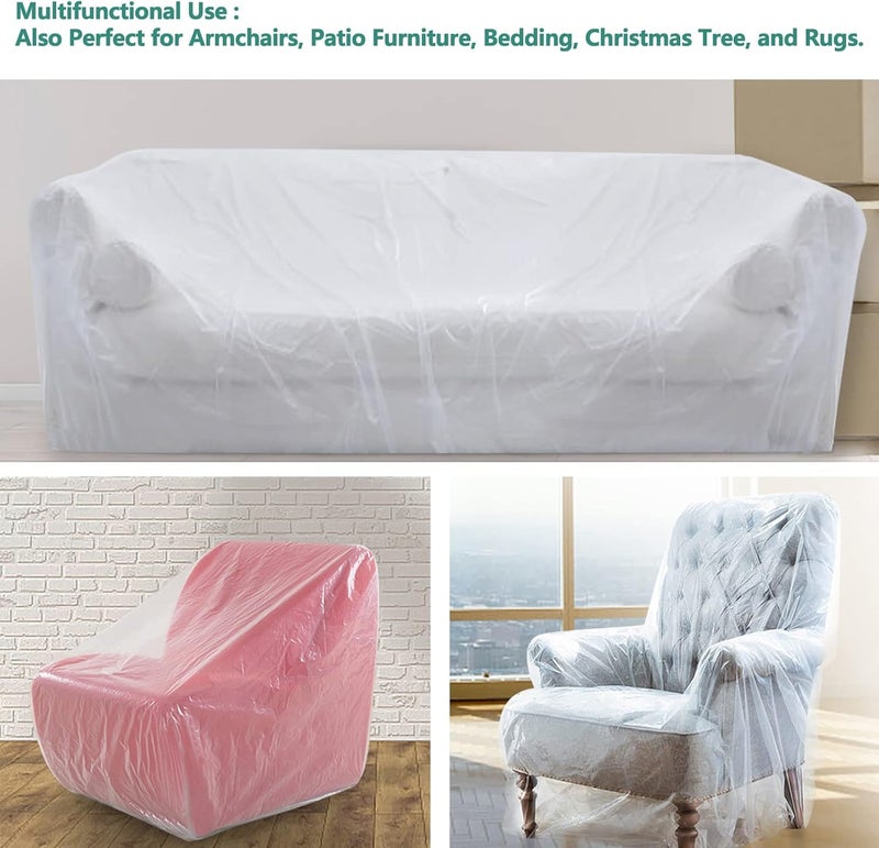 HOMEIDEAS 2-Pack 5-Mil Opaque Mattress Bag for Twin/Full Size - Heavy Duty & Tear Resistant - Image 2