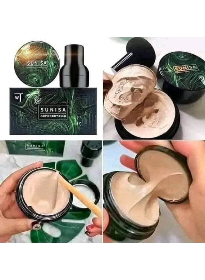 SUNISA Sonisa Korean Cream Powder Foundation: Concealer with SPF 50, Moisturizing and Waterproof, Natural-Firming Coverage All Day Long - Image 2
