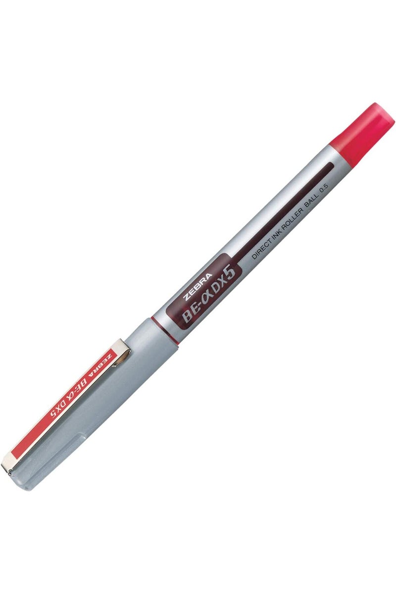 Zebra Pen Zebra Liquid Ink 0.5 mm Roller Ball Pen 05 Pcs , Red (BE-DX5) - Image 2