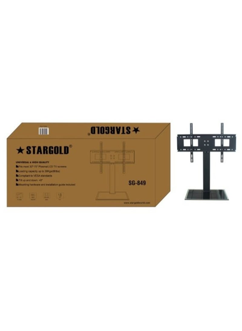 ستارجولد حامل تلفاز Stargold المتين لشاشات البلازما وLCD وLED مقاس 32 بوصة إلى 70 بوصة – SG-849  - Image 2