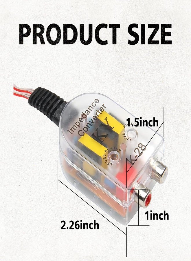ijuicy 2 PCS RCA Converter Car Audio, Automobile Line Output Converter Subwoofer, Speaker to RCA Converter, High Low Converter Car Audio - Image 2