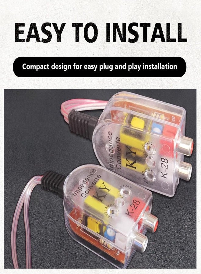 ijuicy 2 PCS RCA Converter Car Audio, Automobile Line Output Converter Subwoofer, Speaker to RCA Converter, High Low Converter Car Audio - Image 4