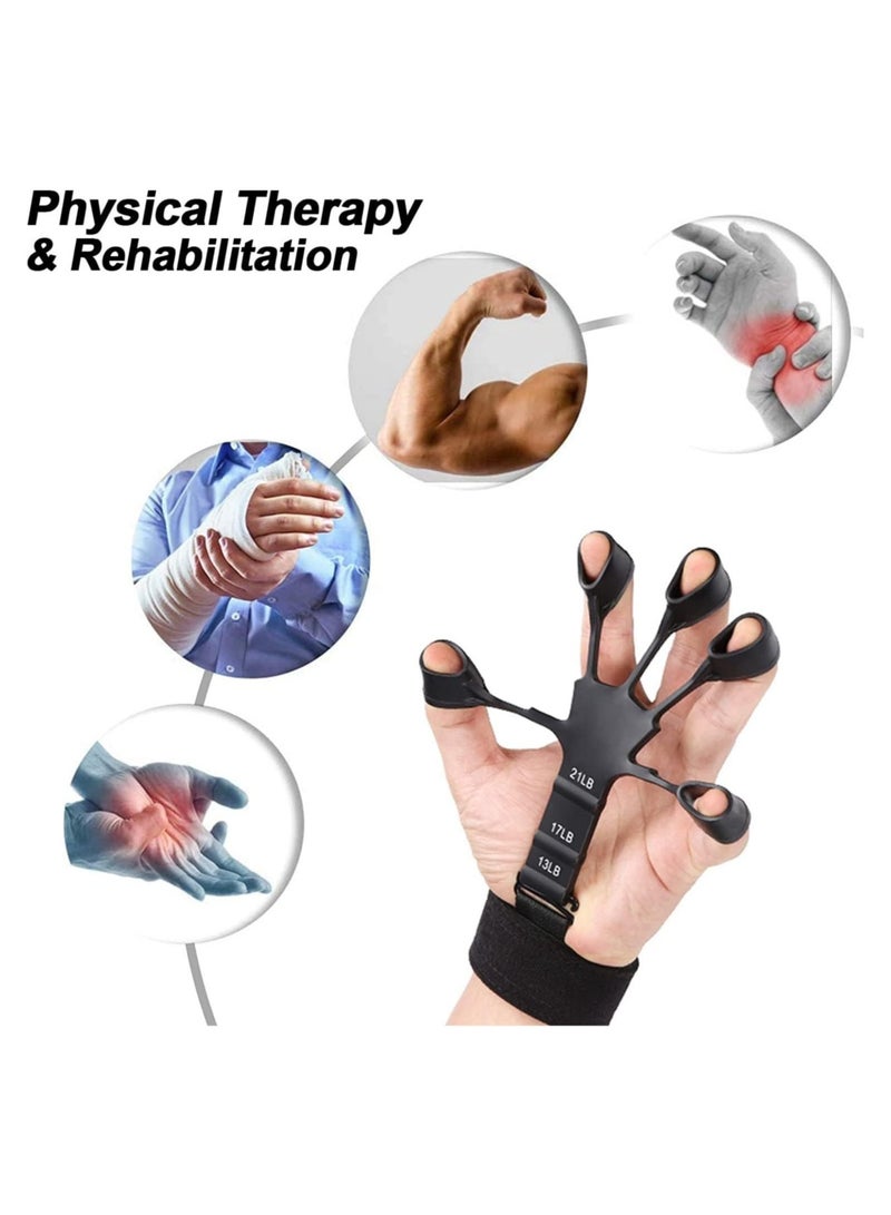 إلترازون Finger Strengthener, Grip Strength Trainer, 6 Resistant Level Finger Exerciser, Hand Exercisers for Strength, Hand Grip Strengthener for Patients Strength Training - Image 5