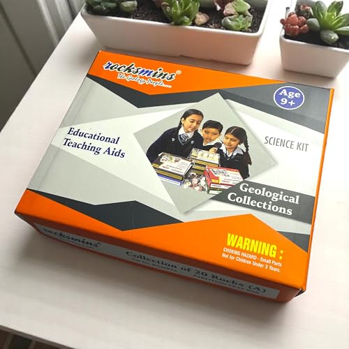 Rocksmins Collection of 20 Rocks Educational Kit Real Rock Collection for Kids & Adults STEM Learning Science Kit with Identification Guide & Storage Box - Image 4