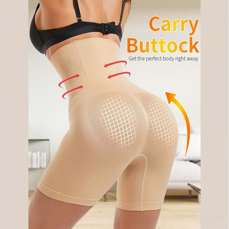 High-Waisted Tummy-Control Shapewear Pants Nude