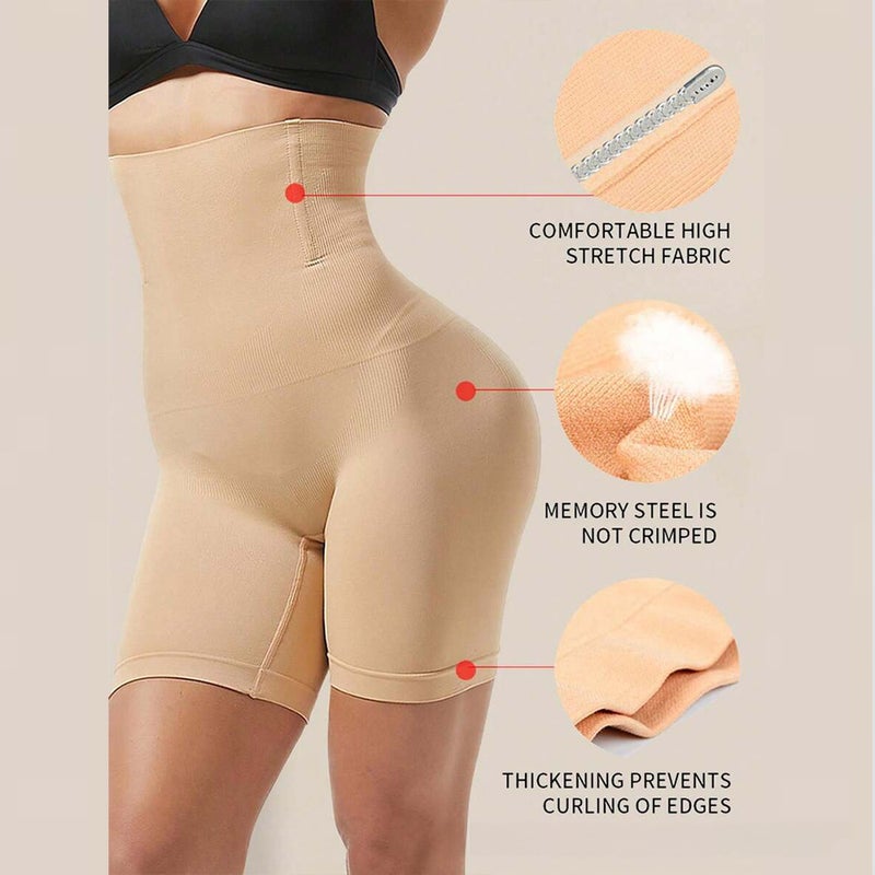 High-Waisted Tummy-Control Shapewear Pants Nude
