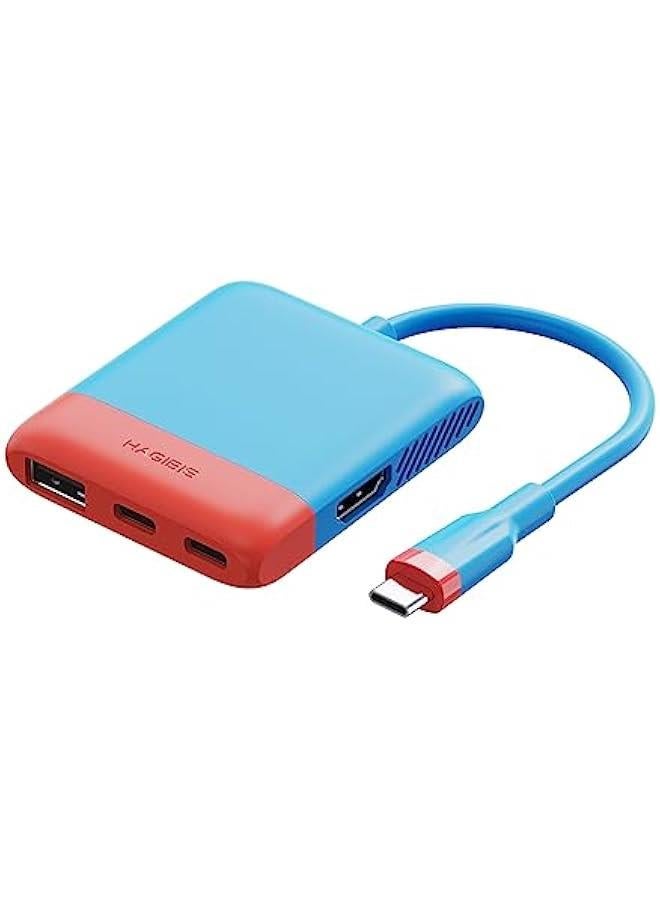 Switch Video Capture Card Portable Switch Dock for Nintendo Switch/iPhone 16 15 Pro Max Live Streaming Gaming USB 3.0 1080P 60Hz Video Recorder, Quest 3 with 4K HDMI(Blue MS2130 Chip)  - Image 1