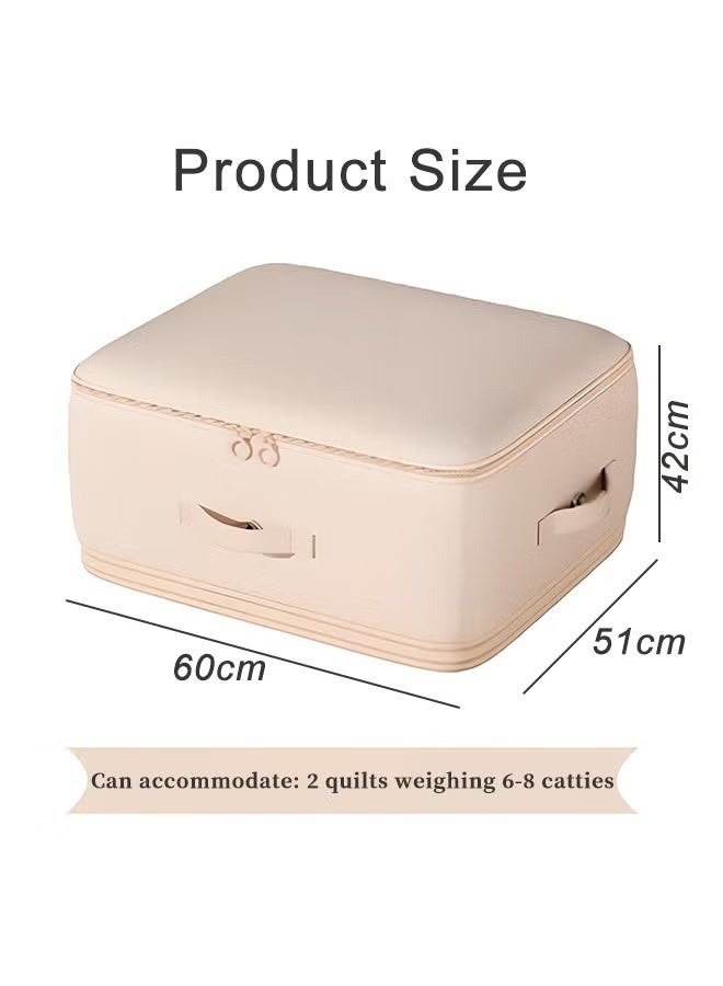 HQ-GAMING Quilt Storage Bag Ultra Space Saving Self Compression Organizer Packing Cubes Satin Fabric Storage Bag with Reinforced Handle Machine Washable For Blankets Clothes Duvet Comforter - Image 2