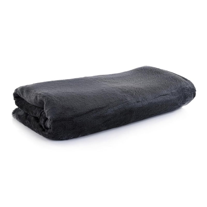 Mintra Home Throw Blanket for Couch, Soft Polyester Fleece Blanket, Cozy Lightweight Fuzzy Fall Décor Throw Blankets for Bed/Bed Cover/Couch Cover, 51” x 70” (S, Dark Grey)