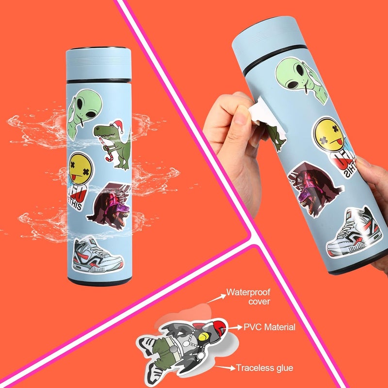 Arme Stickers Pack, 600 Pcs Cool Vinyl Random Stickers for Adults, Waterbottles, Laptop, Hard Hat, Teens, Boys, Bike, Car, Skateboard, Helmet Decor - Waterproof - Image 5