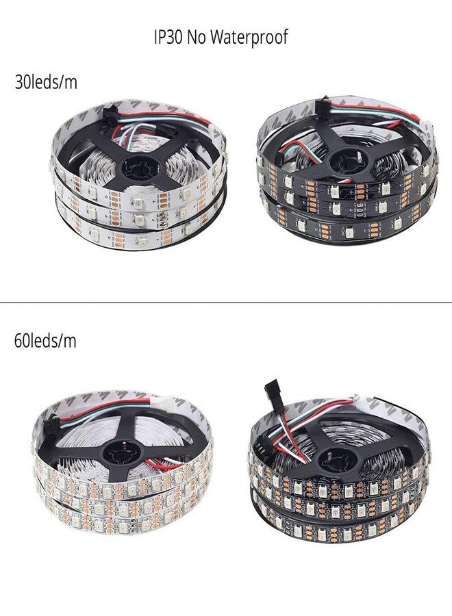 protium Dream Color Pixel Light Strip, Black PCB, WS2812B, Each LED Have Built in IC, 5V, IP20 Non-Waterproof, 60 LED/m (5-Meter) ICRGB28126 - Image 4