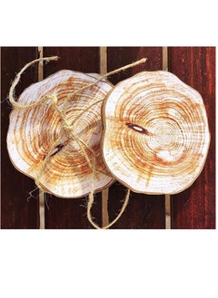 HOME TASTE TOMSUN 6 Pcs Natural Pine Wood Tea Coaster Set Drink Coasters for Coffee Table Wood Decorative Cup Mat Tea Wine Drinks  - Image 2