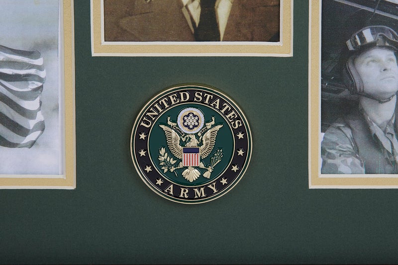 Allied Flag Allied Frame United States Army Medallion 5 Picture Collage Frame with Stars - Image 2