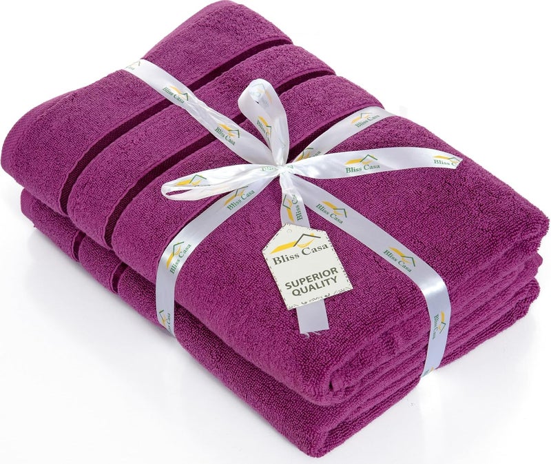Bliss Casa Bath Sheet (2 Pack) — 80x160 cm 100% Cotton Bath Sheets, Ultra-Soft & Highly Absorbent – Quick-Dry, Hotel-Quality & Durable - Image 2