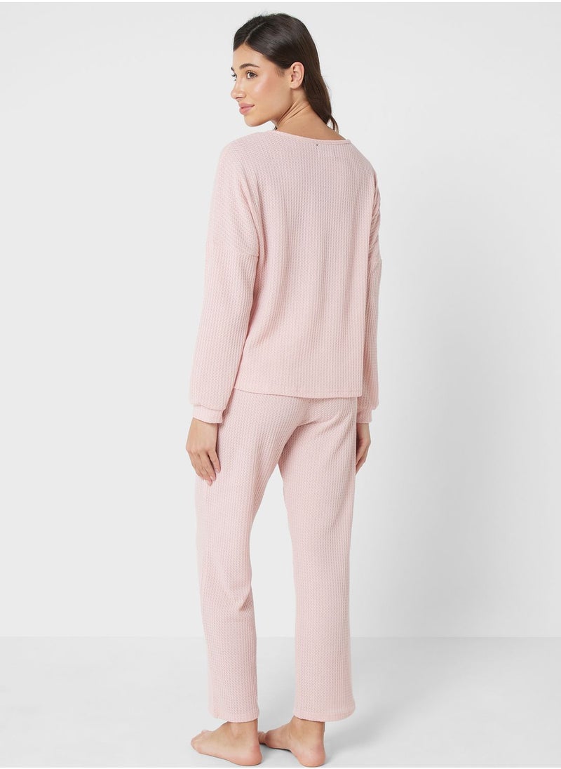 Ginger - Ribbed Knit Pyjama Set - Image 1